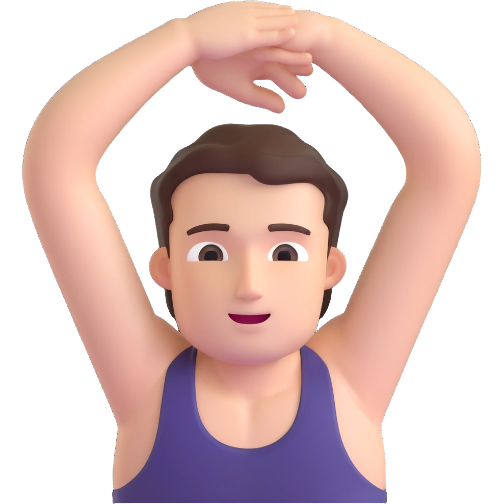 young white man's armpit, focus on armpit area emoji