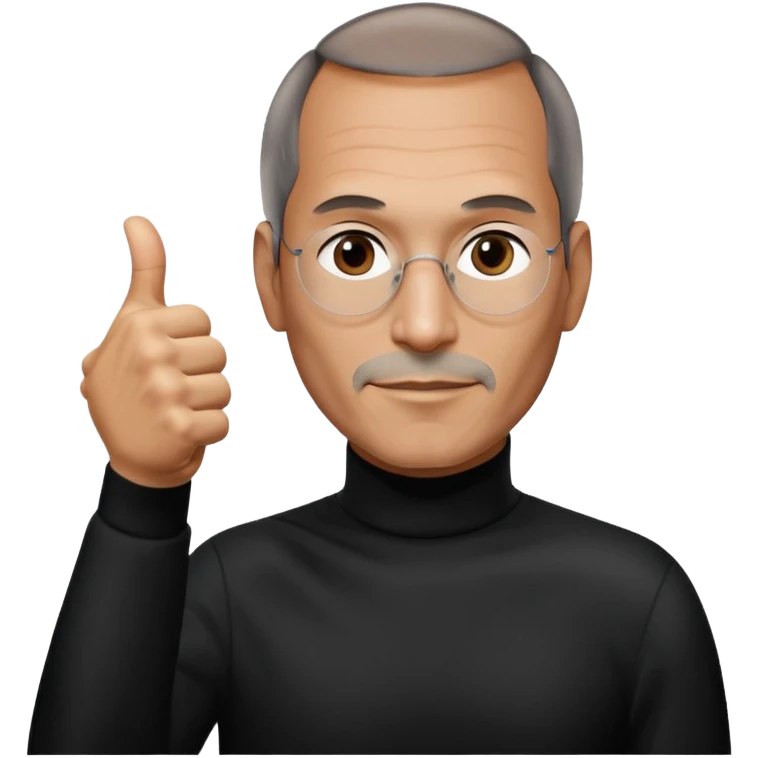 steve jobs holding up a thumbs up emoji