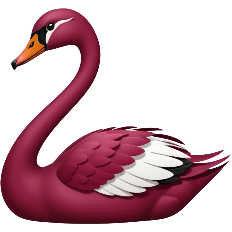 Maroon swan emoji