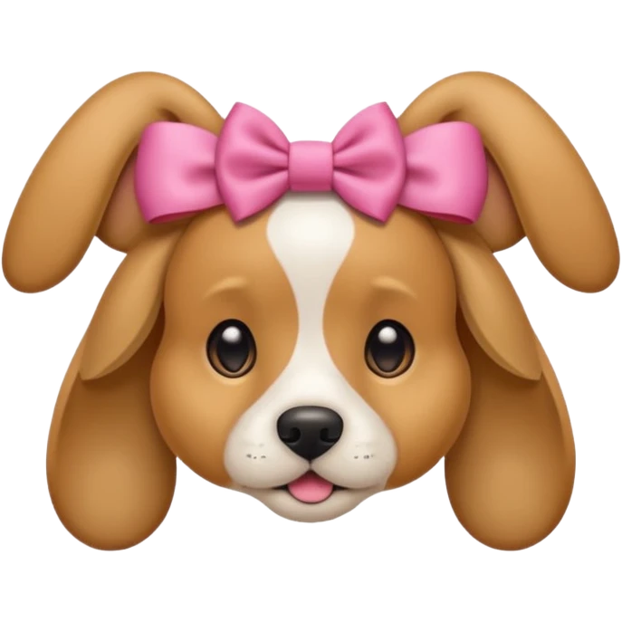 dog with a bow on its ear emoji