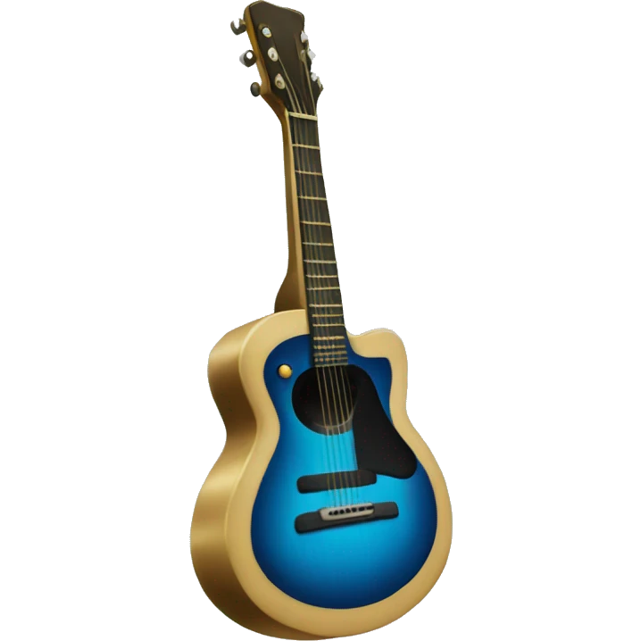 Blue guitar emoji