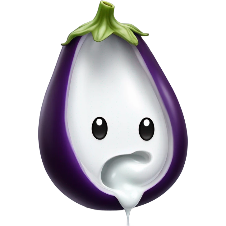 eggplant squirting out milk emoji