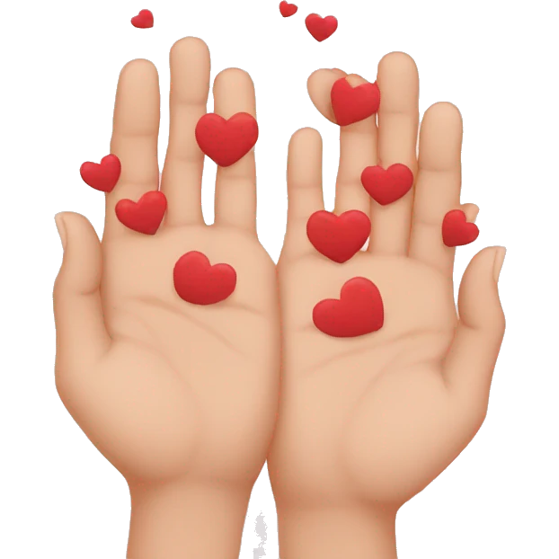 Heart hands emoji