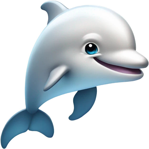 Smart white dolphin emoji