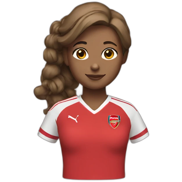 Arsenal women home kit emoji