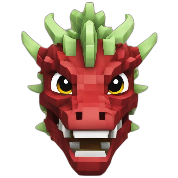 head crania lRed dragon Minecraft delegate emoji