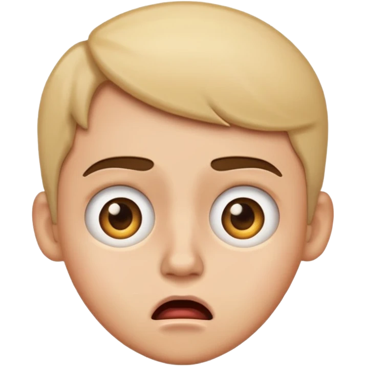Can you make a shocked face that kinda looks disgusted but make it look like an iPhone emoji emoji