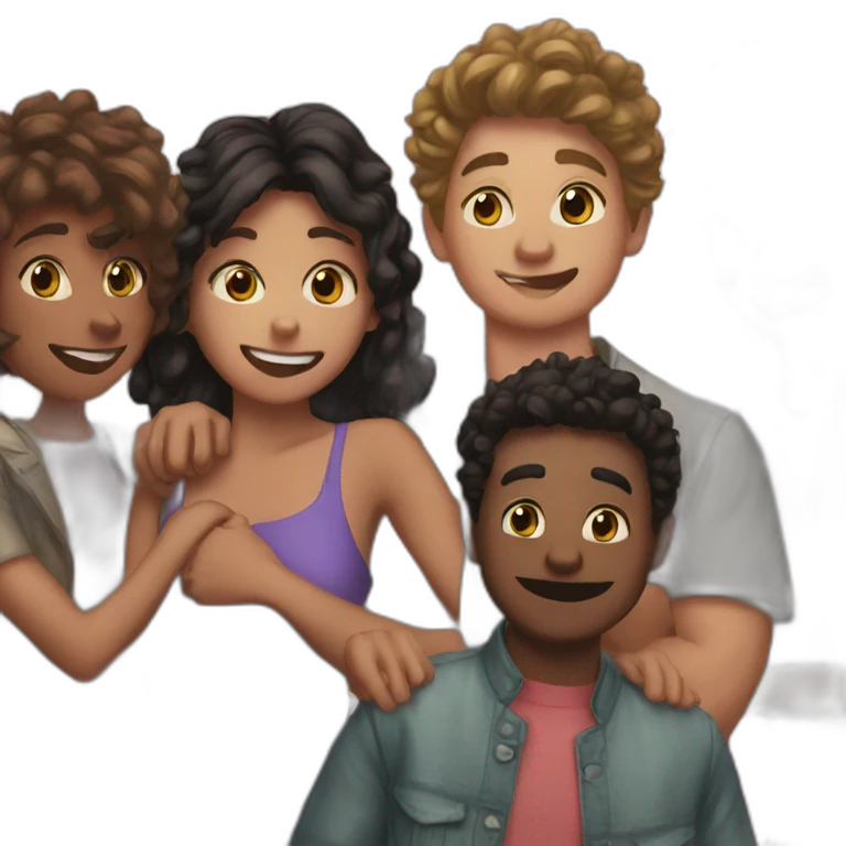 With best friends emoji