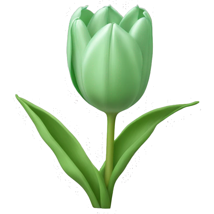 Pastel green tulip emoji