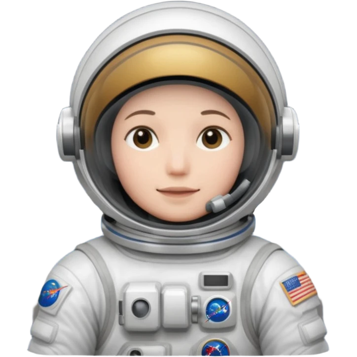 Astronaut floating in space no face only helmet emoji