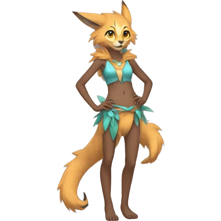 Anthro Sona Fakémon Full Body emoji