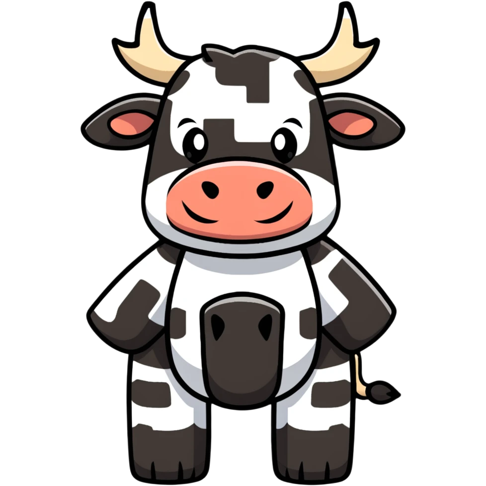 Minecraft cow emoji