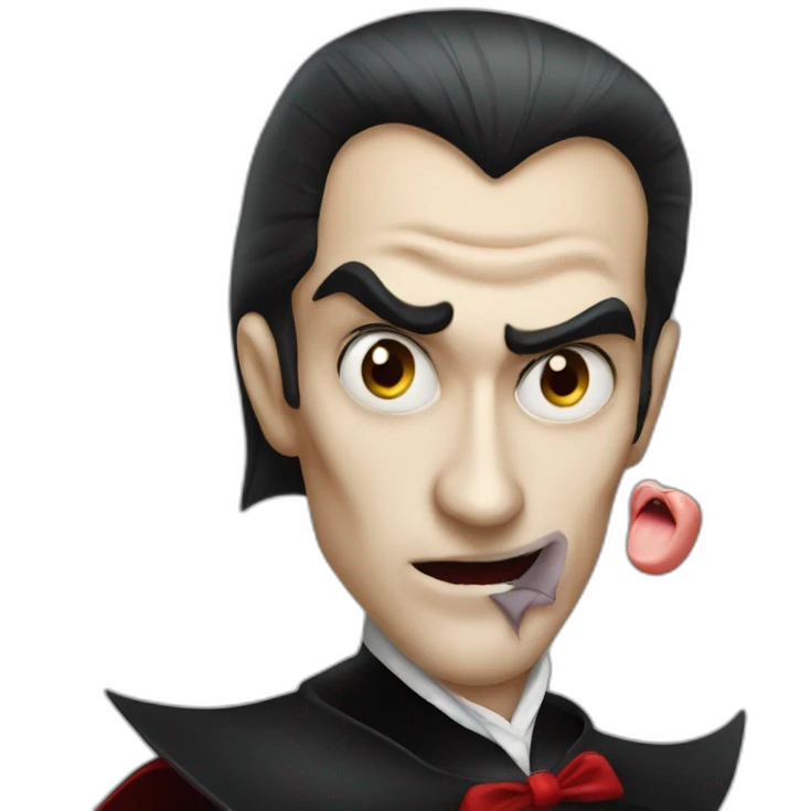 Dracula sending a kiss emoji