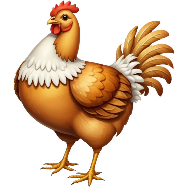 Roasted chicken with white poultry frills decoration on its feet emoji