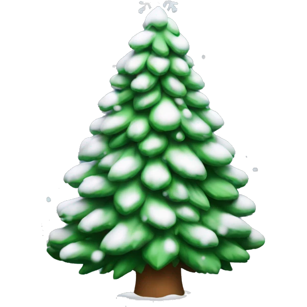 christmas tree with snow emoji