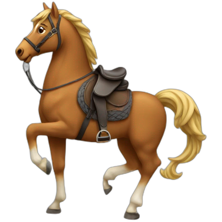 Chat sur cheval emoji