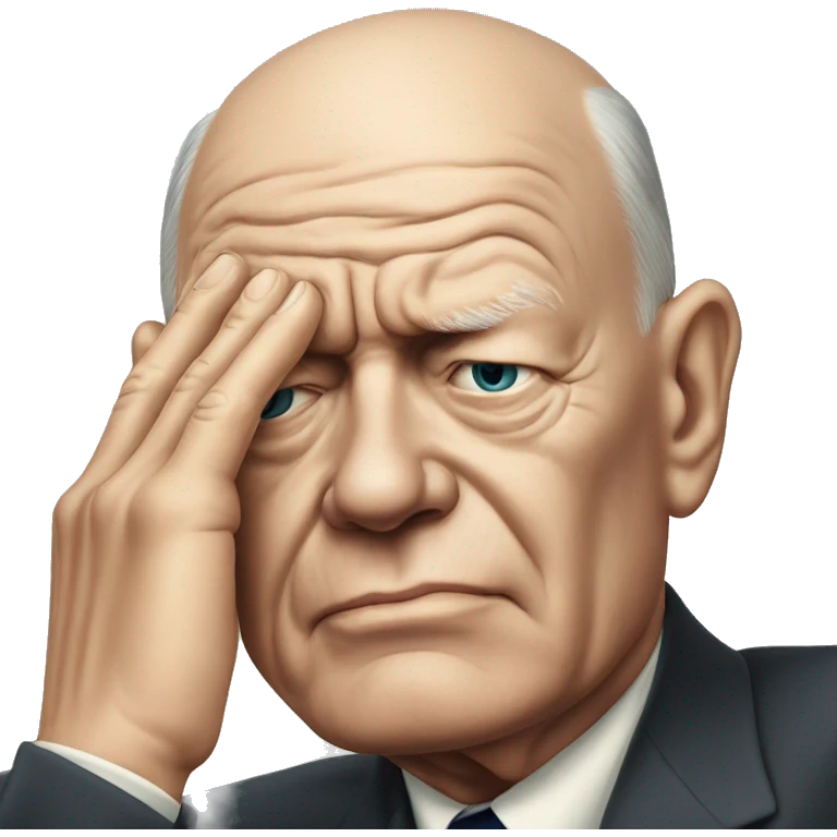 photorealistic Dwight D. Eisenhower makes facepalm emoji