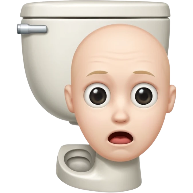 a toilet with a head popping out of it  emoji