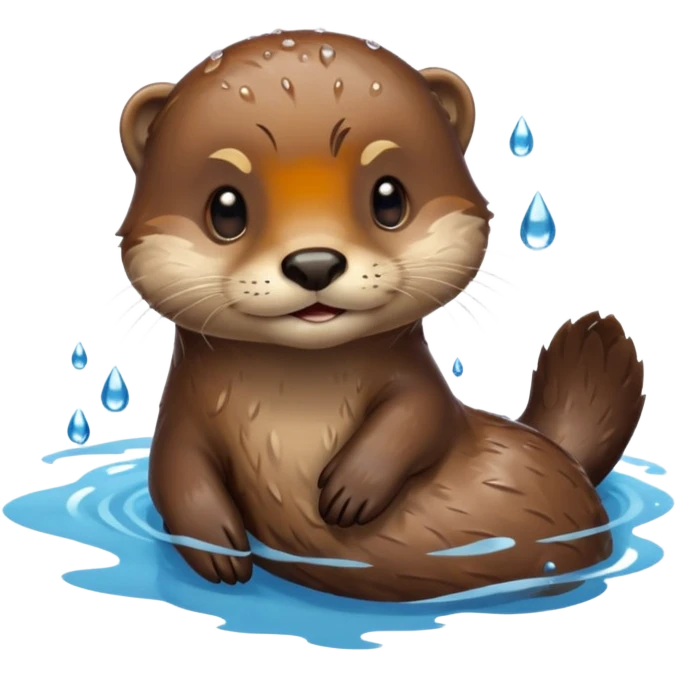 otter floating  emoji