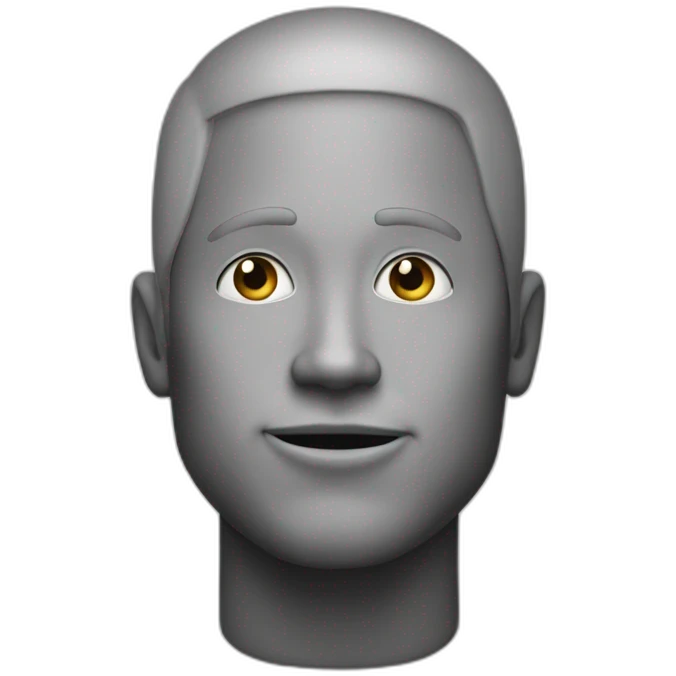 Giga chad black and White  emoji