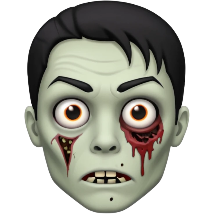 zombie, trapstar, Black hair black eyebrow emoji