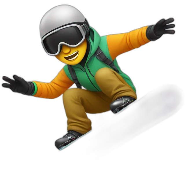 snowboarder in halfpipe emoji