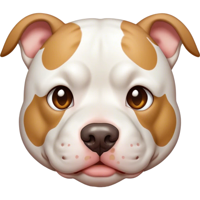 White pitbull with light brown spots emoji