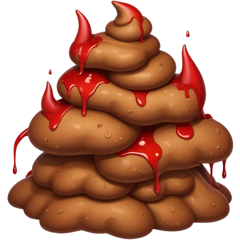Bloody poop emoji