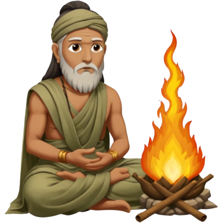 Calanus the Indian Sage in 327 BCE before a funeral pyre emoji