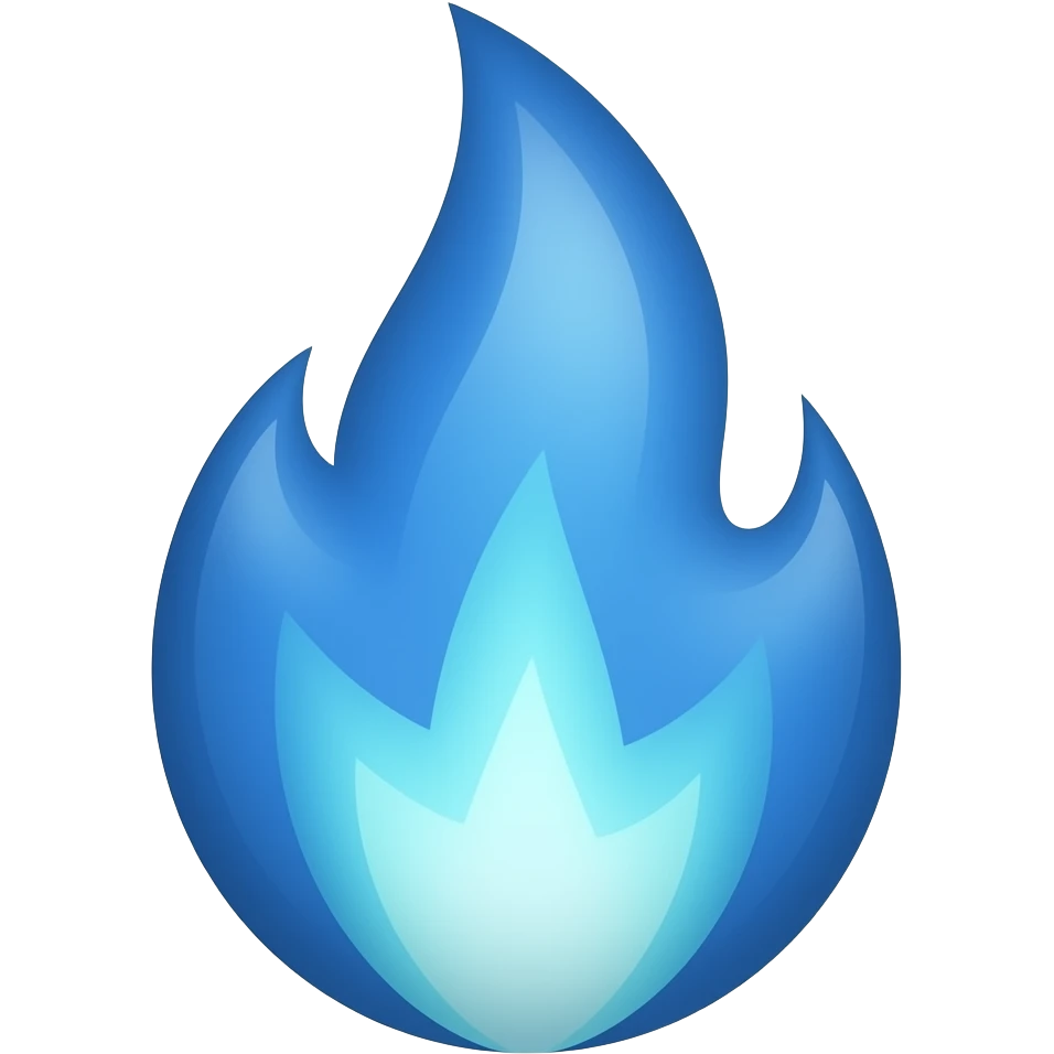 Blue fire emoji emoji
