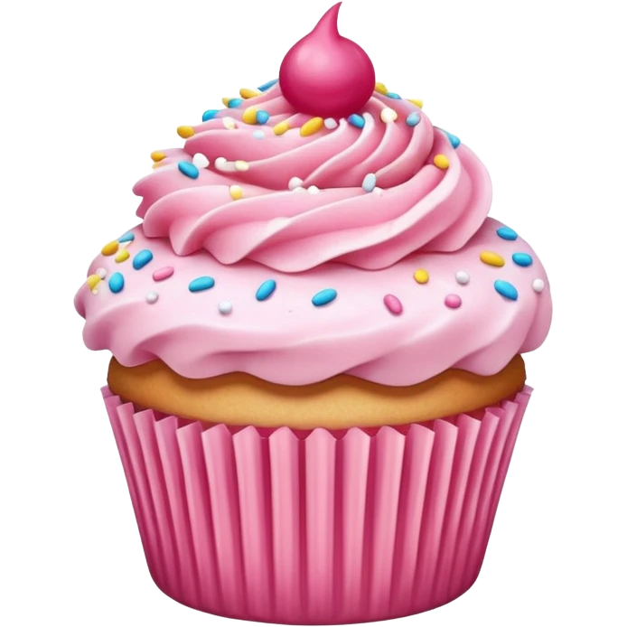 Cupcake with pink icing emoji