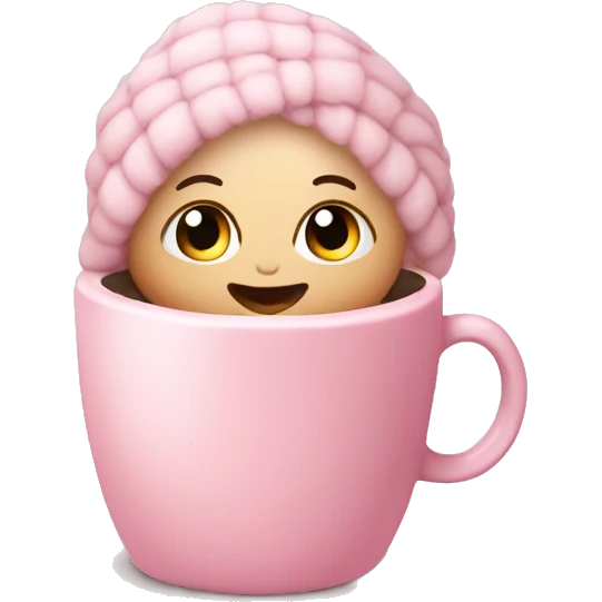 cozy coffee baby pink emoji