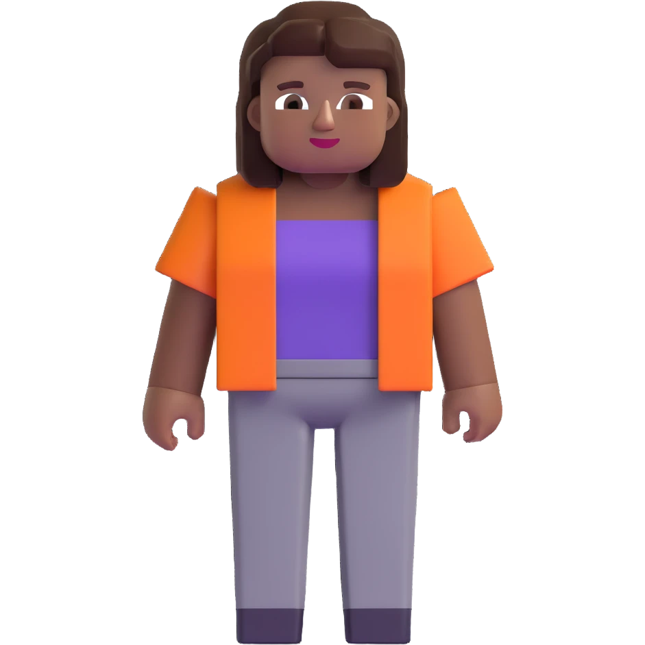 Nicole Byer as a Minecraft character emoji