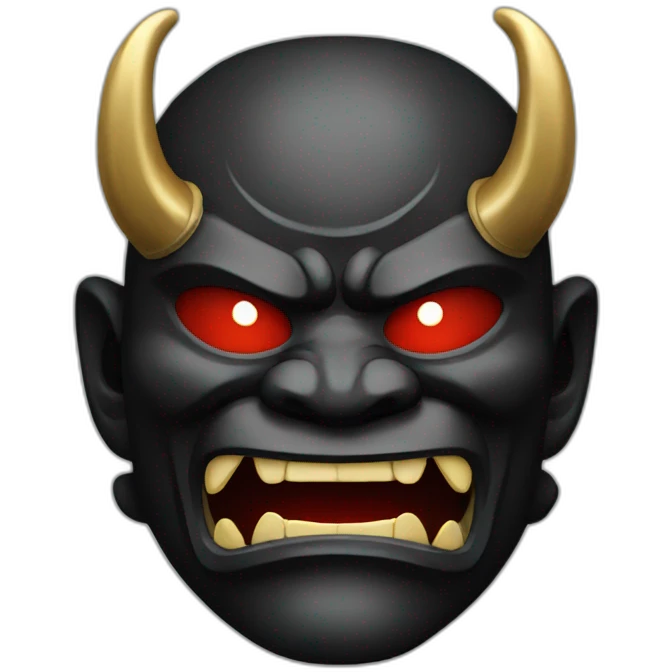 black japanese oni mask emoji