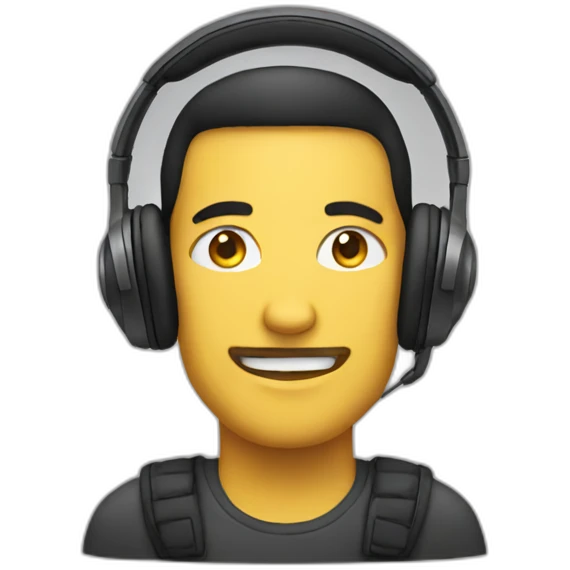 headphones user emoji