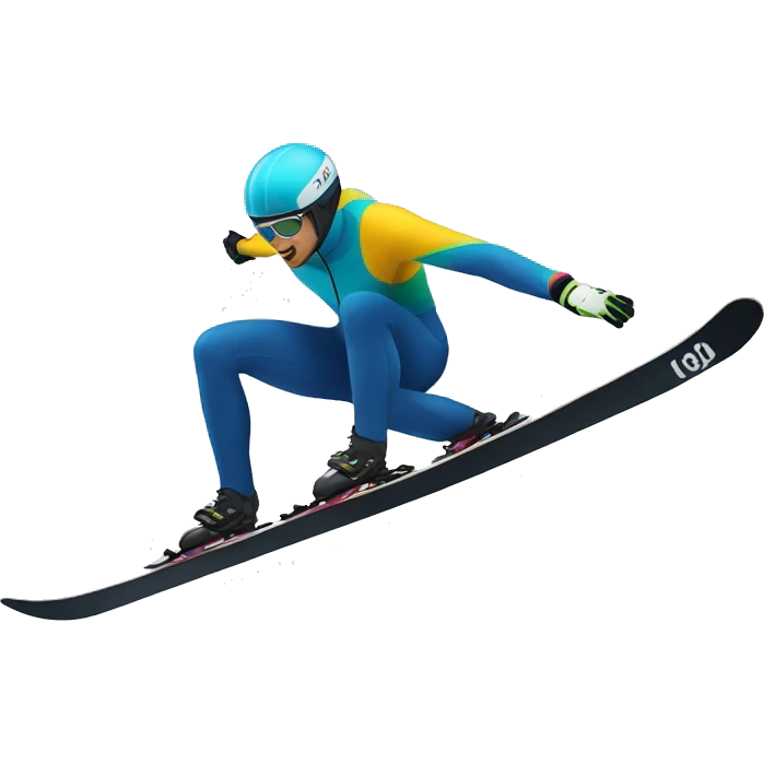 ski jumper bending himself  emoji