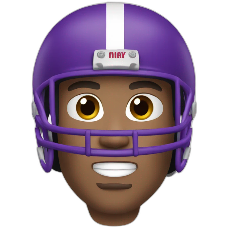football player with purple shirt and white short emoji