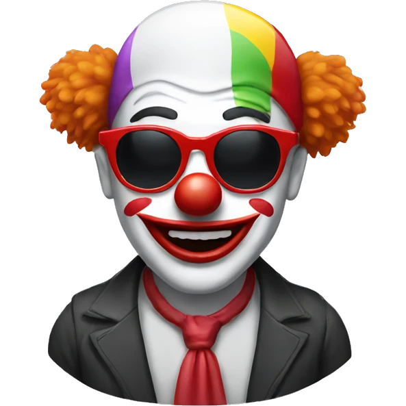 Clown with sunglasses  emoji