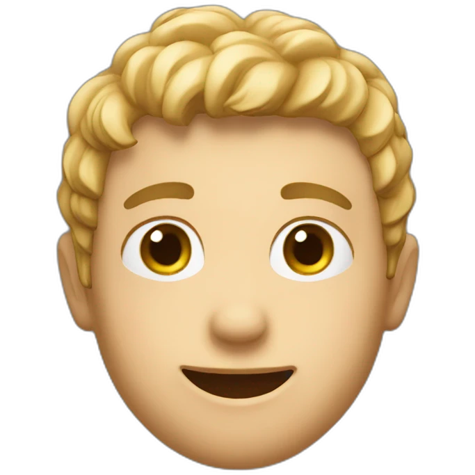 create a 3D Emoji for a boy , just a face to put in website as a logo , without background emoji