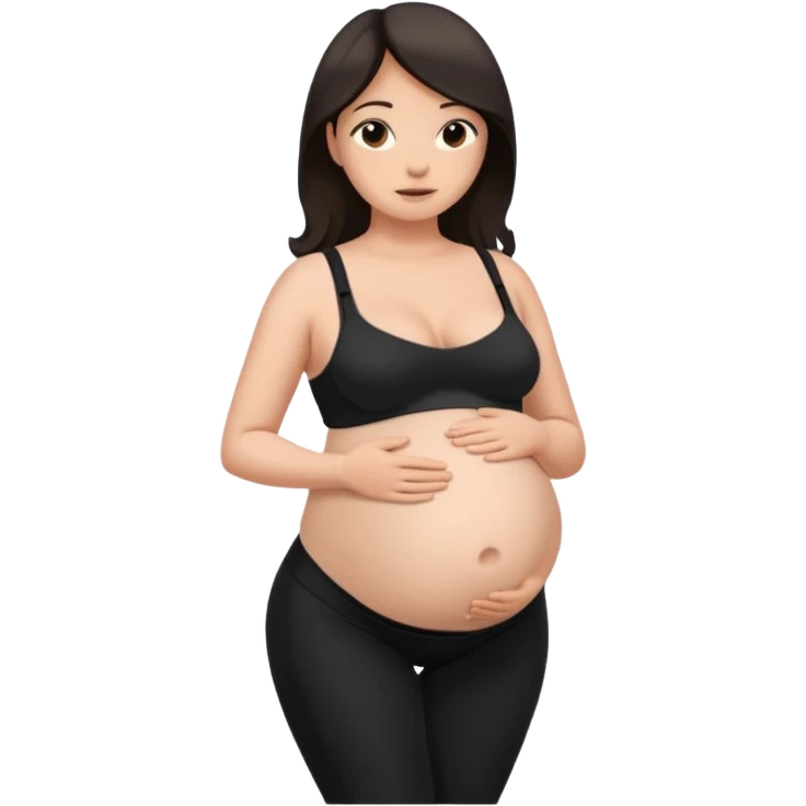 lego 
legging brassière noir gonflé ventre femme emoji