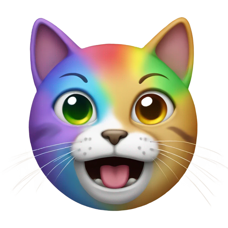 Cat barfing rainbows emoji