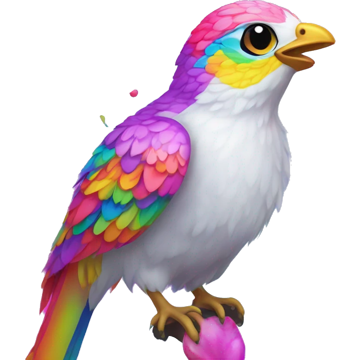 lisa frank bird emoji