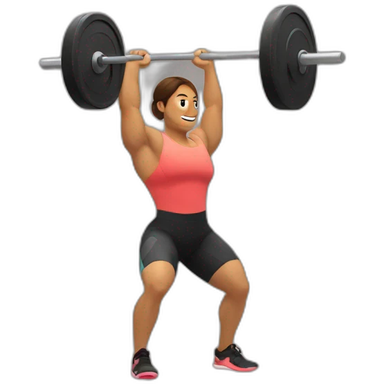 athlete doing snatch crossfit emoji