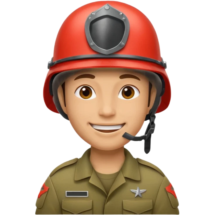 Happy face soldier  emoji
