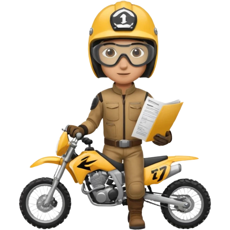 dirtbike rider fact sheet emoji