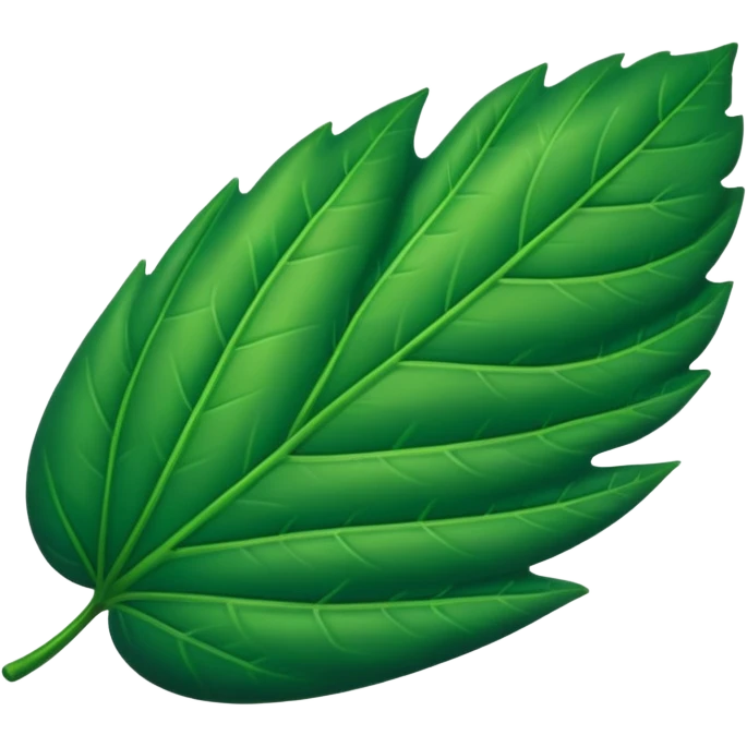One Oval Green Leaf emoji