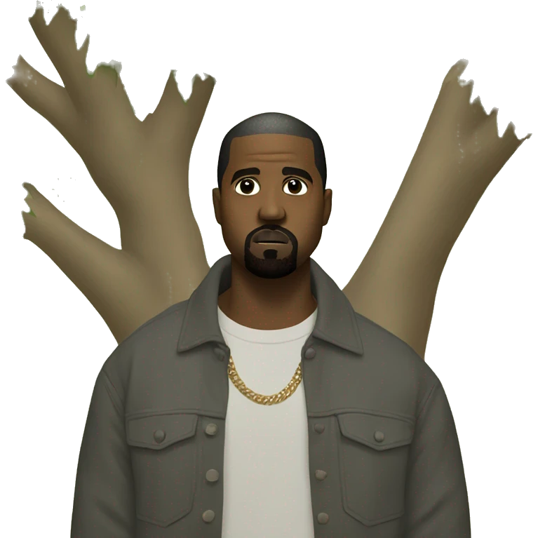 kanye west under a tree emoji