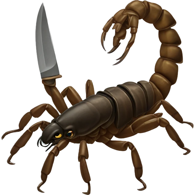 scorpion with knife emoji