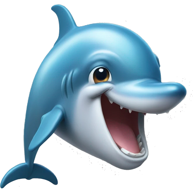 dolphin laugh emoji