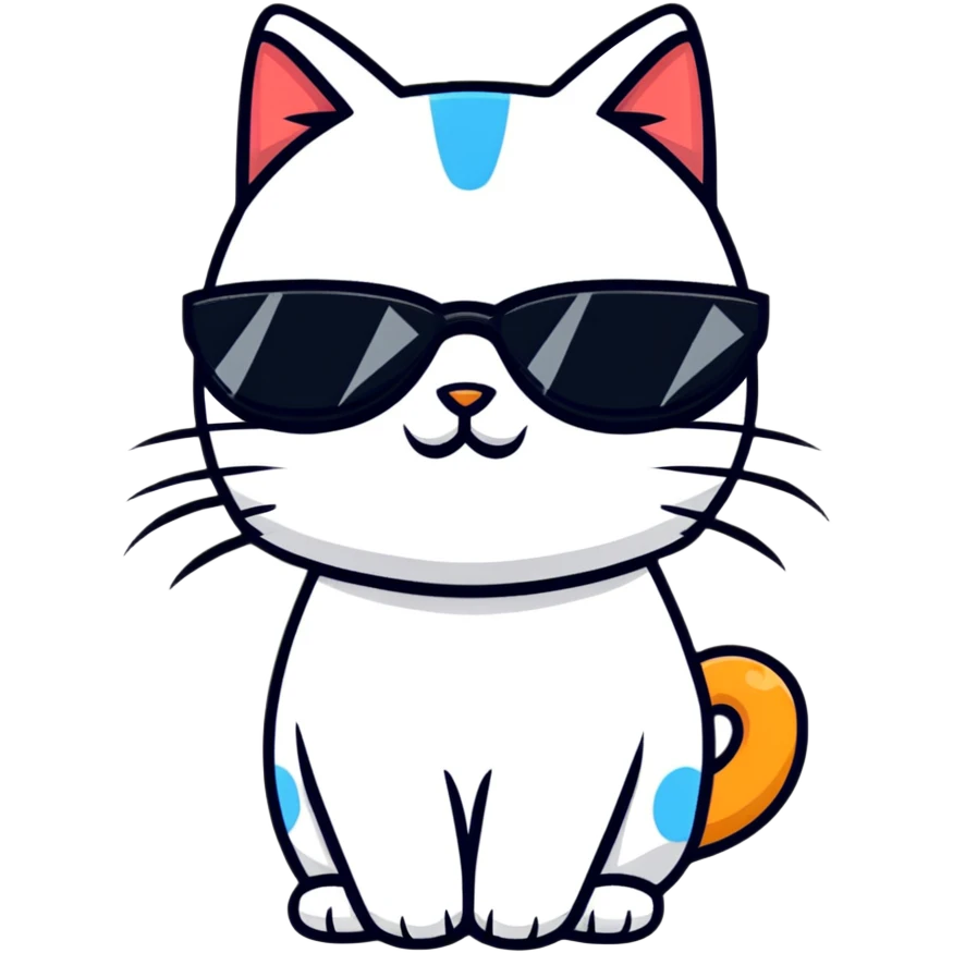 Cat with sunglasses emoji